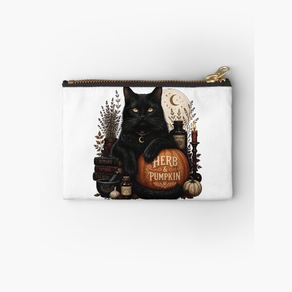 Item preview, Herbs & Pumpkin Cat Retro Halloween Poster Halloween designed and sold by LiviuGligoros.