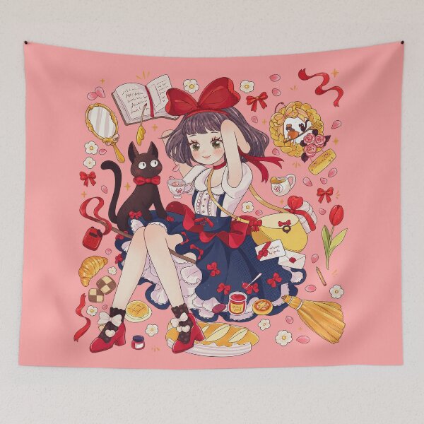 Item preview, Kiki and her black cat Jiji designed and sold by YChangShop.