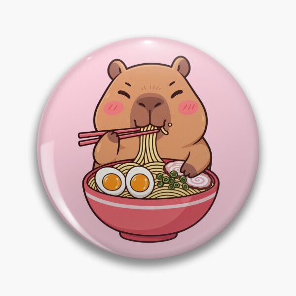 Item preview, Cute capybara eating ramen designed and sold by JarquinDD.