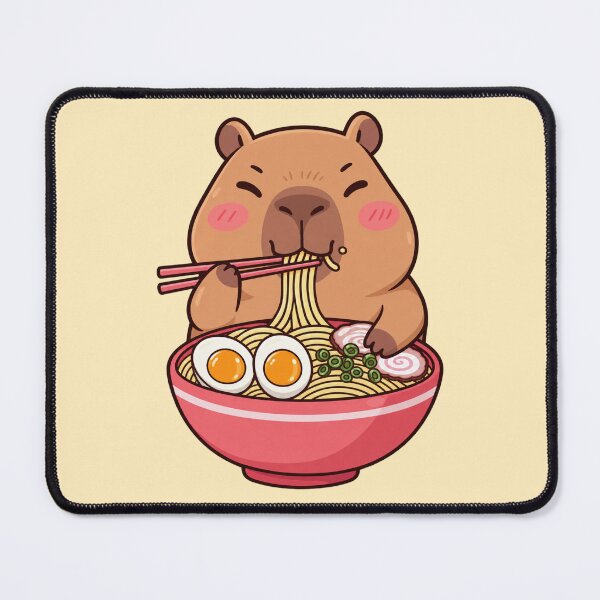 Item preview, Cute capybara eating ramen designed and sold by JarquinDD.
