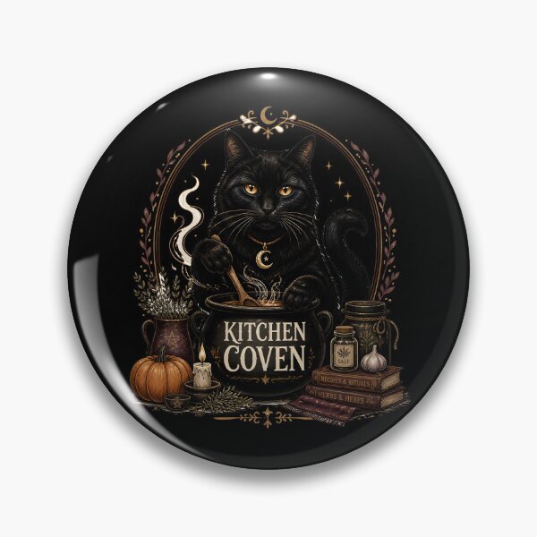 Item preview, Kitchen Coven Cat Retro Halloween Poster Halloween designed and sold by LiviuGligoros.