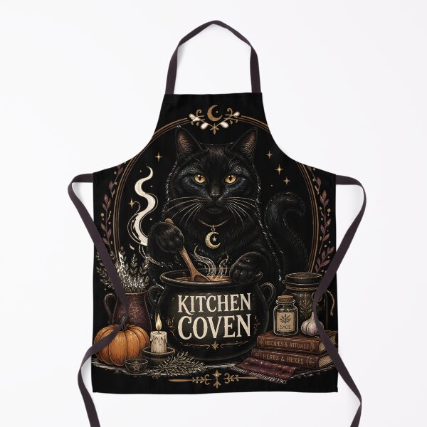 Item preview, Kitchen Coven Cat Retro Halloween Poster Halloween designed and sold by LiviuGligoros.