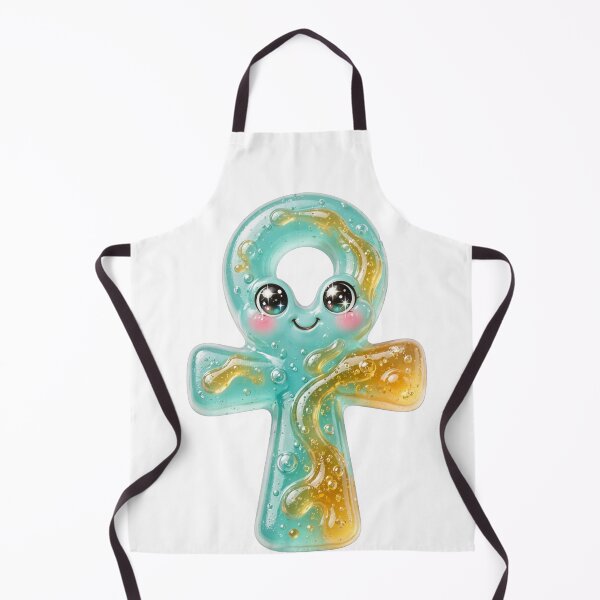 Item preview, Cute Jelly Key of Life Clip Art | Translucent Turquoise Ankh with Big Sparkle Eyes designed and sold by HoMya.