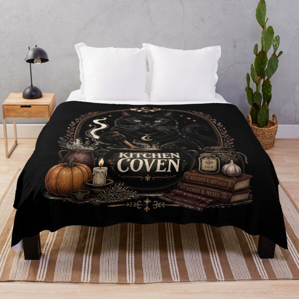Item preview, Kitchen Coven Cat Retro Halloween Poster Halloween designed and sold by LiviuGligoros.