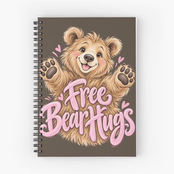 Item preview, Free Bear Hugs Cute Bear Illustration Pink Sweet Whimsical Animal Art designed and sold by SezzyDesigns.