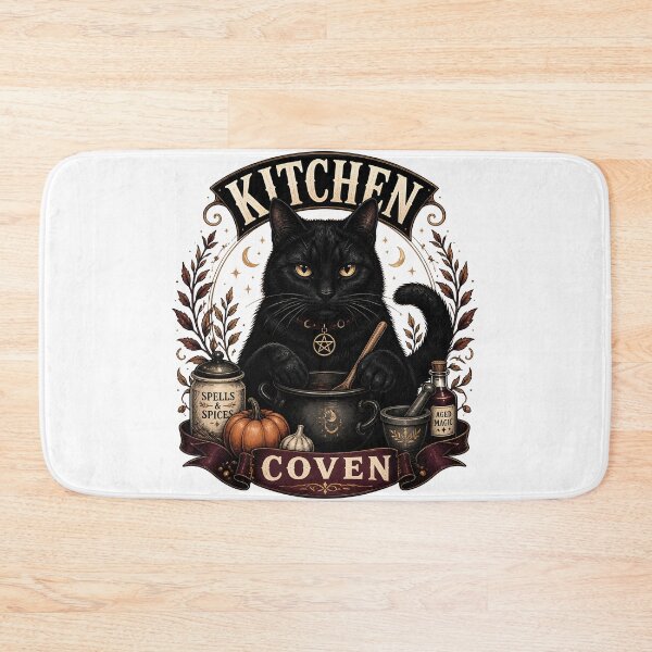 Item preview, Kitchen Coven Cat Gothic Folk Illustration Halloween designed and sold by LiviuGligoros.