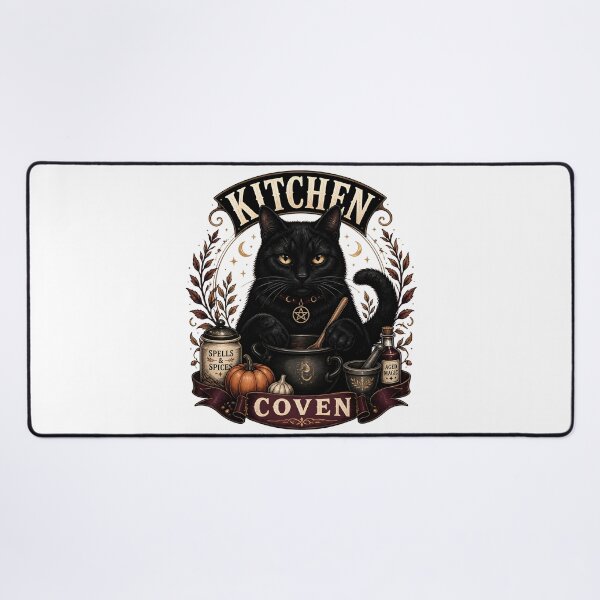 Item preview, Kitchen Coven Cat Gothic Folk Illustration Halloween designed and sold by LiviuGligoros.