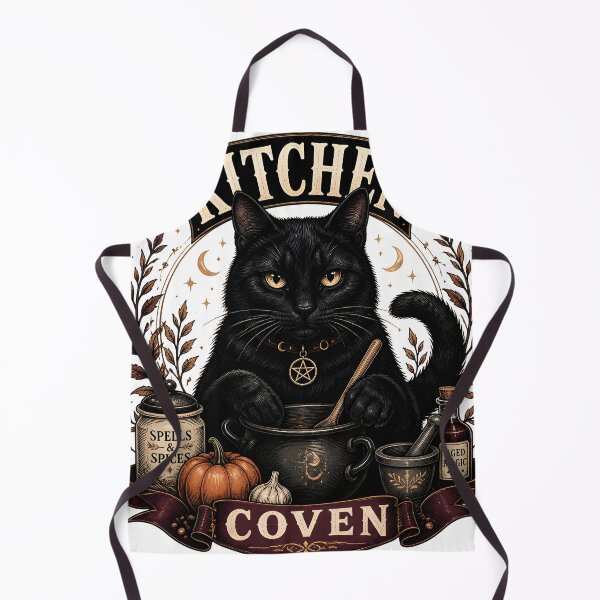 Item preview, Kitchen Coven Cat Gothic Folk Illustration Halloween designed and sold by LiviuGligoros.