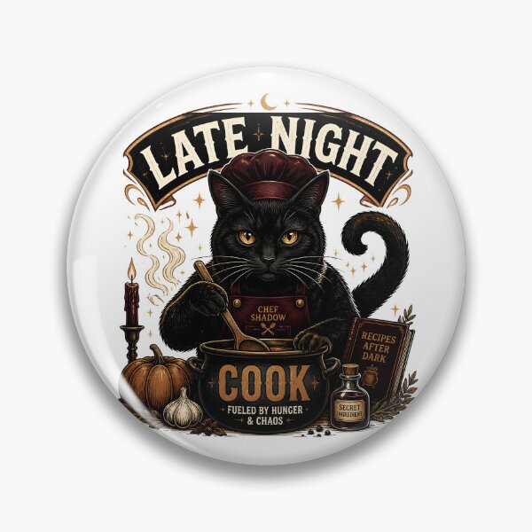 Item preview, Late Night Cook Cat Retro Halloween Poster Halloween designed and sold by LiviuGligoros.