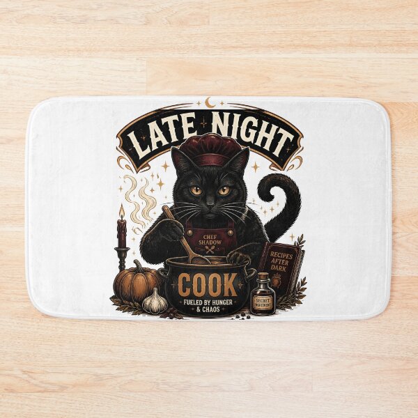 Item preview, Late Night Cook Cat Retro Halloween Poster Halloween designed and sold by LiviuGligoros.