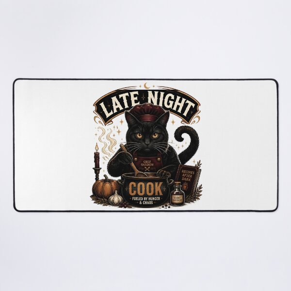 Item preview, Late Night Cook Cat Retro Halloween Poster Halloween designed and sold by LiviuGligoros.