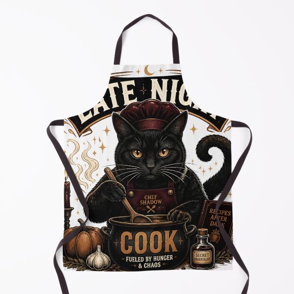 Item preview, Late Night Cook Cat Retro Halloween Poster Halloween designed and sold by LiviuGligoros.