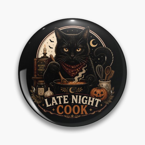 Item preview, Late Night Cook Cat Gothic Folk Illustration Halloween designed and sold by LiviuGligoros.