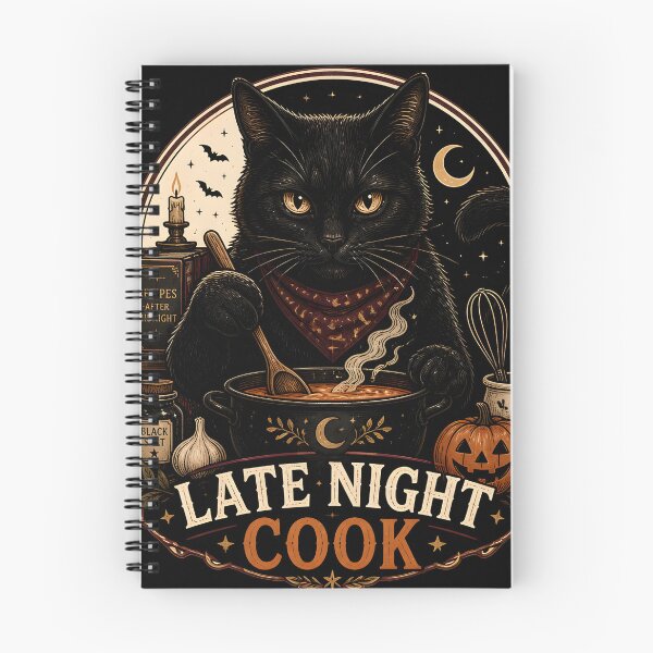 Item preview, Late Night Cook Cat Gothic Folk Illustration Halloween designed and sold by LiviuGligoros.