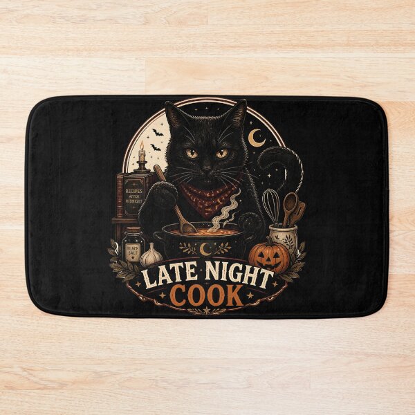 Item preview, Late Night Cook Cat Gothic Folk Illustration Halloween designed and sold by LiviuGligoros.