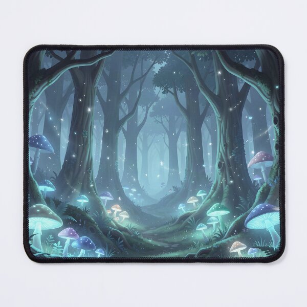 Item preview, Haunted Woods Dotted with Glowing Mushrooms designed and sold by Fanta-sticky.