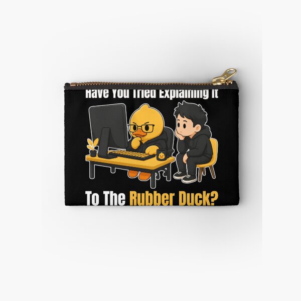 Item preview, Have You Tried Explaining It To The Rubber Duck? – Cute Duck Chibi Programmer Humor designed and sold by tellia-kallisto.