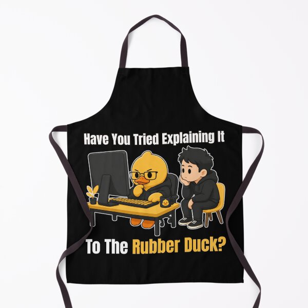 Item preview, Have You Tried Explaining It To The Rubber Duck? – Cute Duck Chibi Programmer Humor designed and sold by tellia-kallisto.