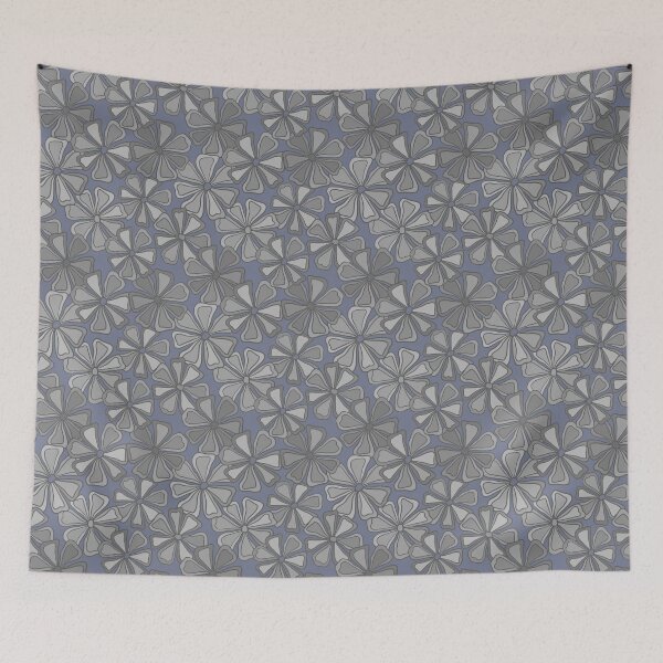 Item preview, Copy of Mod flowers on warm blue designed and sold by MarySchwindt.