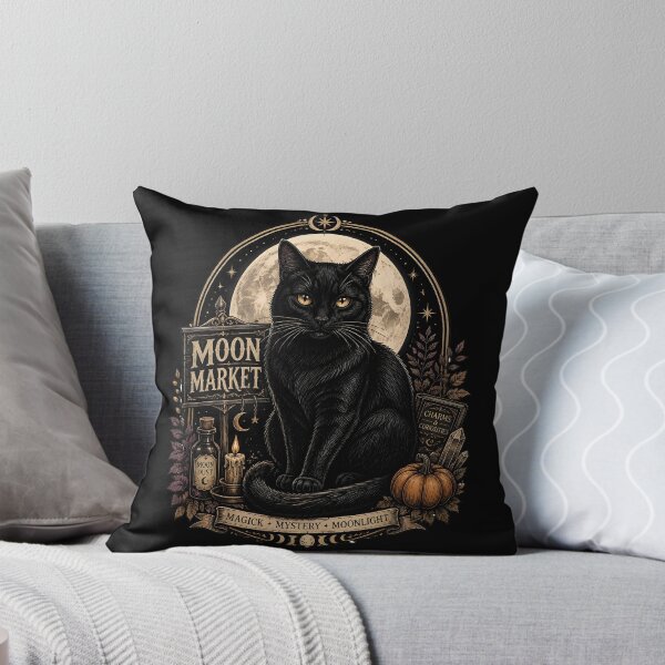 Item preview, Moon Market Cat Retro Halloween Poster Halloween designed and sold by BernoNickel.