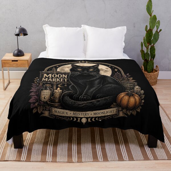 Item preview, Moon Market Cat Retro Halloween Poster Halloween designed and sold by BernoNickel.