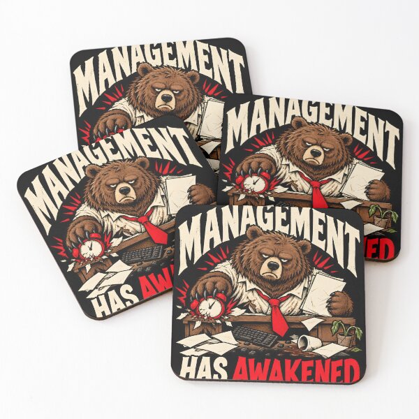 Item preview, Management Has Awakened – Funny Grumpy Bear Office Manager Humor designed and sold by Ajdaprint.
