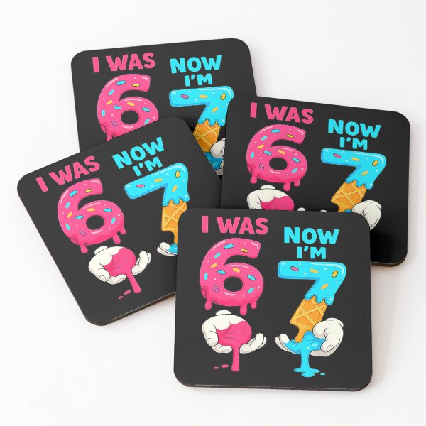 Item preview, I Was 6 Now I'M 7 67 Six Seven Meme 7 Years Old Birthday designed and sold by BASKN.