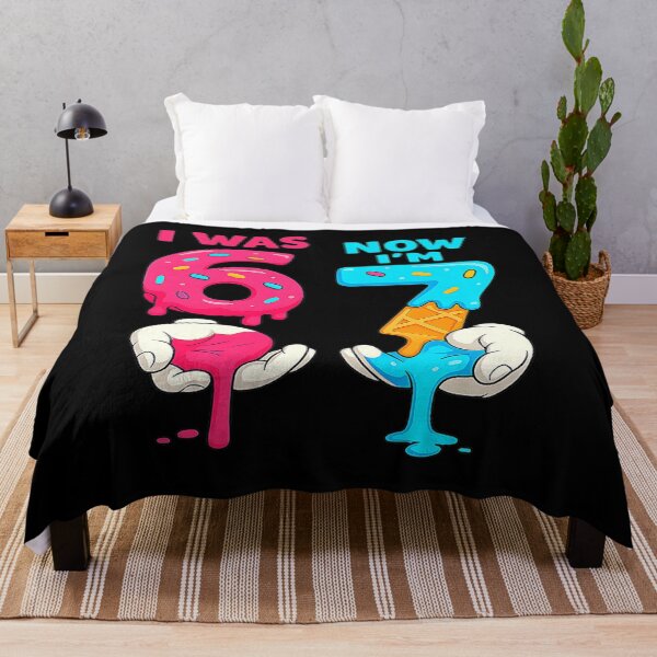Item preview, I Was 6 Now I'M 7 67 Six Seven Meme 7 Years Old Birthday designed and sold by BASKN.