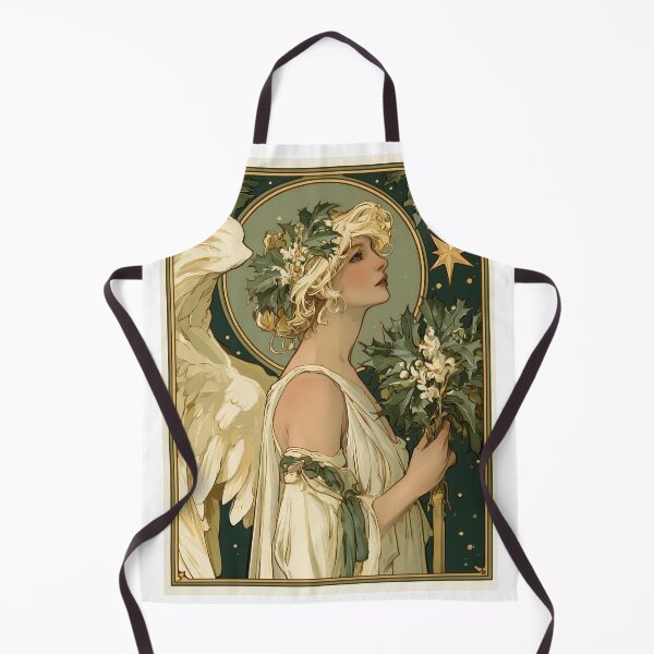 Item preview, Art nouveau Christmas angel card designed and sold by MendaciousMina.