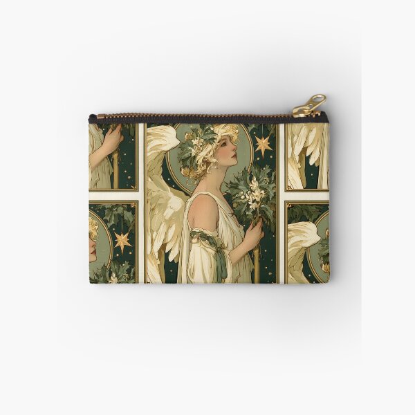 Item preview, Art nouveau Christmas angel card designed and sold by MendaciousMina.