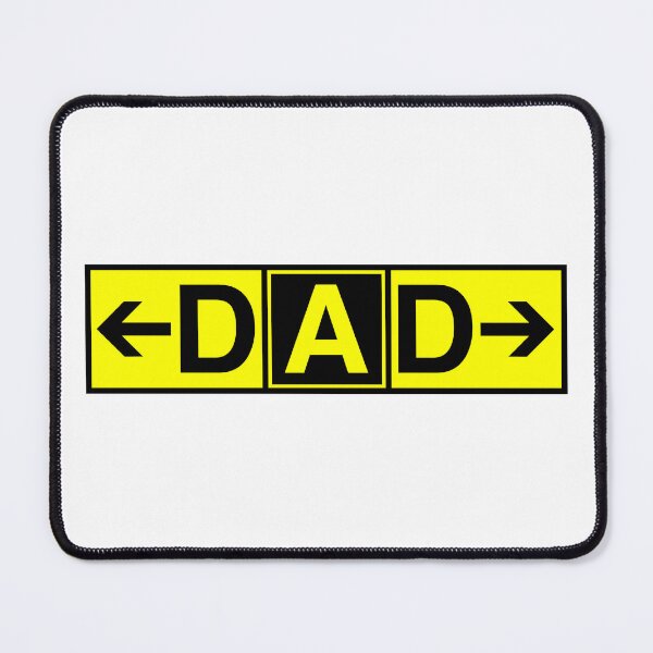 Item preview, DAD Airport Sign Typography - Funny Aviation Gift designed and sold by Magazine Combate.