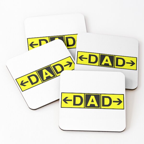 Item preview, DAD Airport Sign Typography - Funny Aviation Gift designed and sold by Magazine Combate.