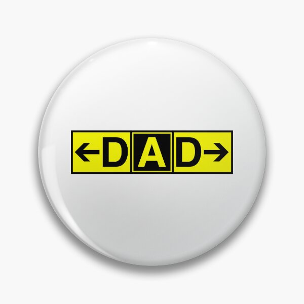Item preview, DAD Airport Sign Typography - Funny Aviation Gift designed and sold by Magazine Combate.
