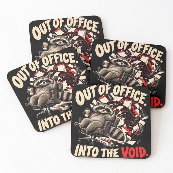 Item preview, Out of Office Into the Void – Funny Raccoon Work Humor designed and sold by Ajdaprint.