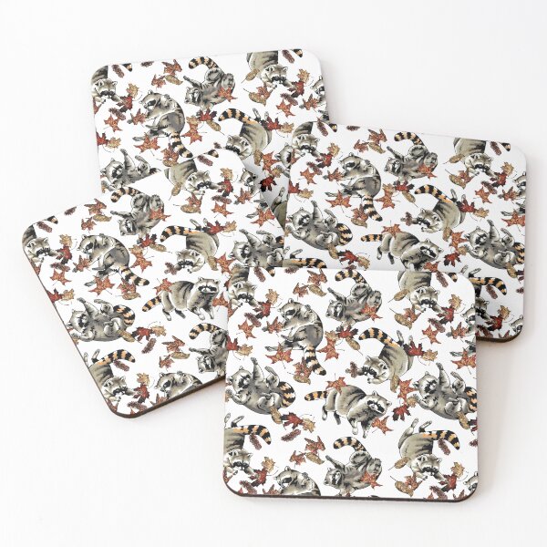 Item preview, Falling Raccoons and Leaves designed and sold by Kelsey Worth.