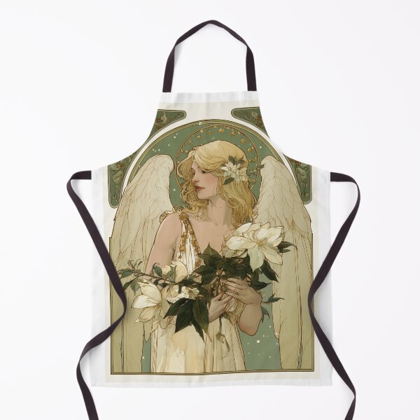 Item preview, Art nouveau Christmas angel card designed and sold by MendaciousMina.
