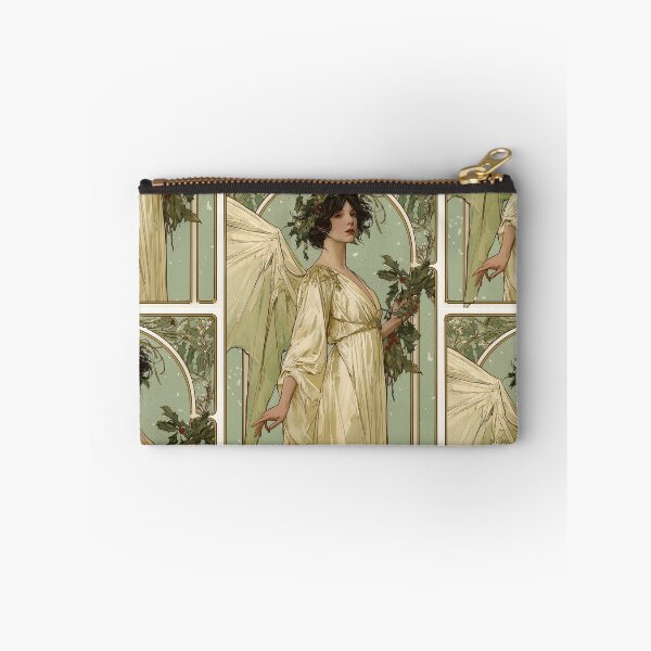 Item preview, Art nouveau Christmas angel card designed and sold by MendaciousMina.