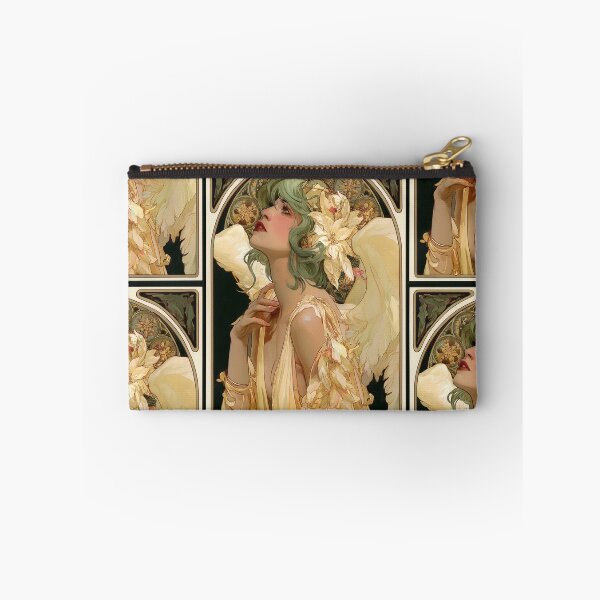 Item preview, Art nouveau Christmas angel card designed and sold by MendaciousMina.