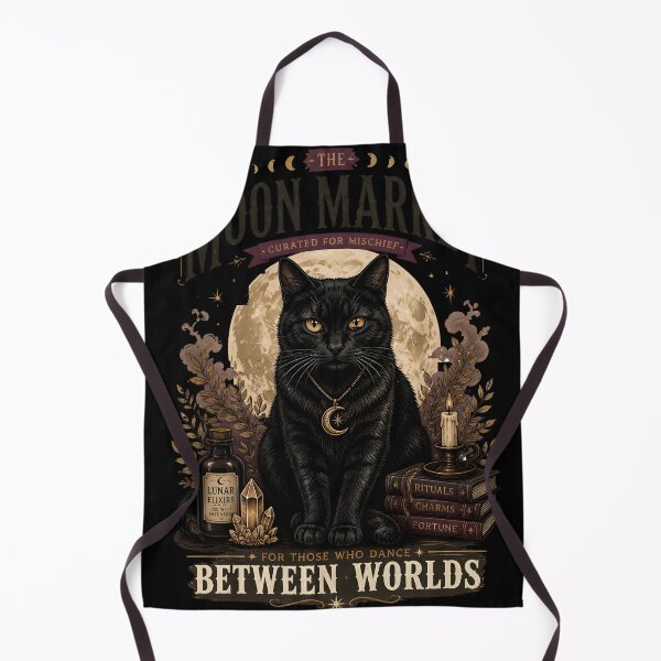 Item preview, Moon Market Cat Gothic Folk Illustration Halloween designed and sold by BernoNickel.