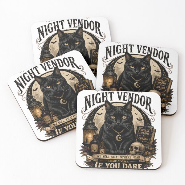 Item preview, Night Market Cat Retro Halloween Poster Halloween designed and sold by BernoNickel.