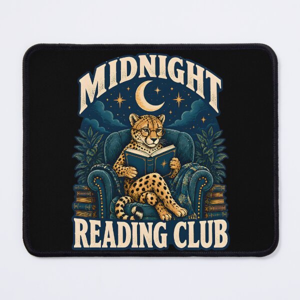 Item preview, Midnight Reading Club Cozy Cheetah Night Bookworm Gifts designed and sold by LeSoniPapaPrint.