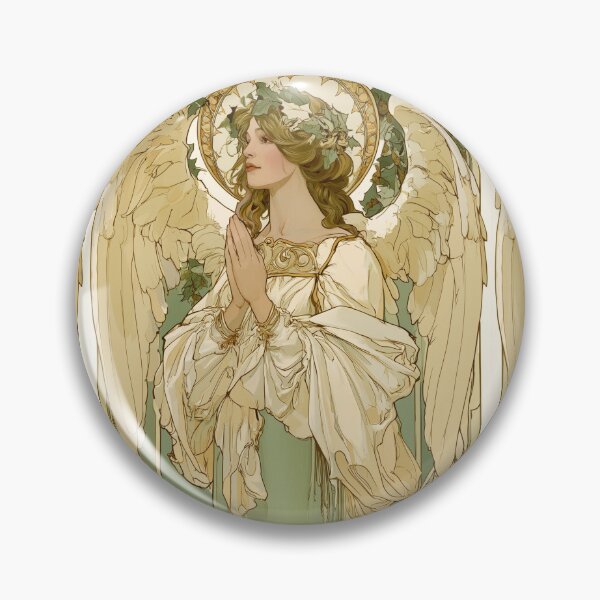 Item preview, Art nouveau Christmas angel card designed and sold by MendaciousMina.