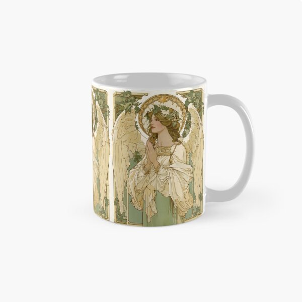 Item preview, Art nouveau Christmas angel card designed and sold by MendaciousMina.