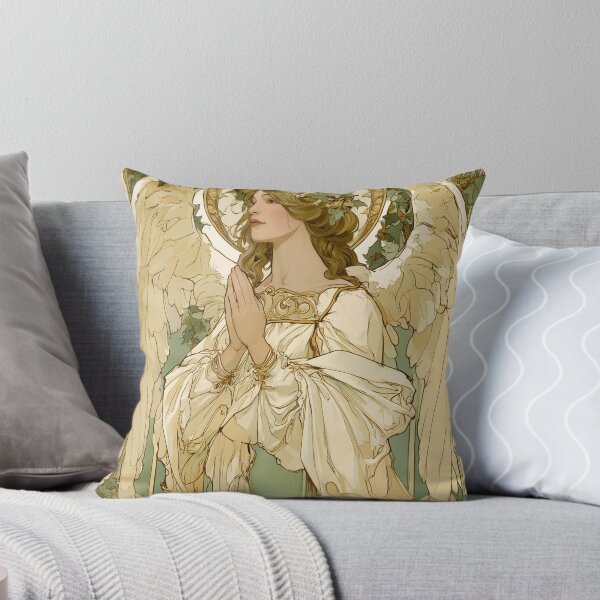 Item preview, Art nouveau Christmas angel card designed and sold by MendaciousMina.