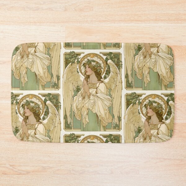 Item preview, Art nouveau Christmas angel card designed and sold by MendaciousMina.