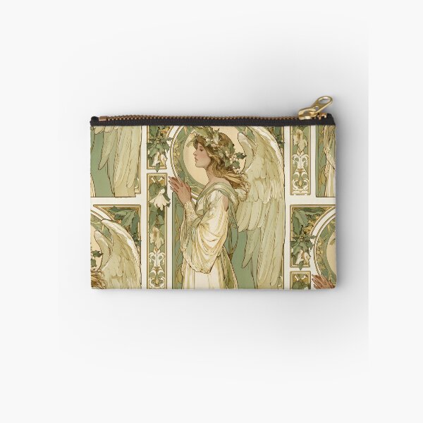 Item preview, Art nouveau Christmas angel card designed and sold by MendaciousMina.