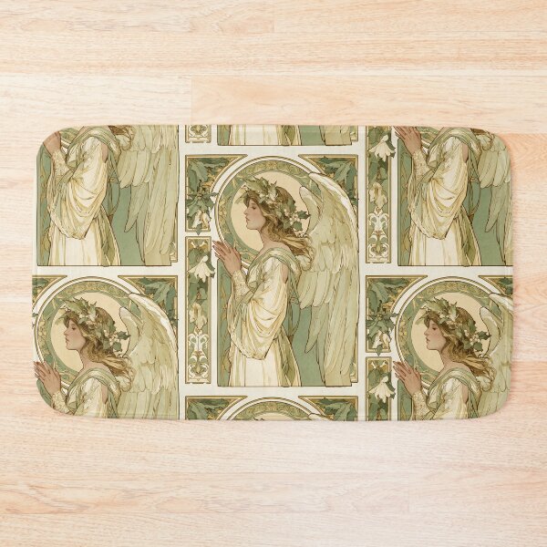 Item preview, Art nouveau Christmas angel card designed and sold by MendaciousMina.