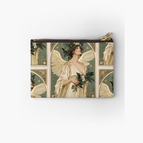 Item preview, Art nouveau Christmas angel card designed and sold by MendaciousMina.
