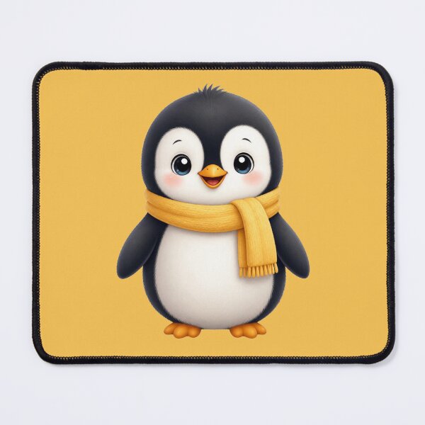 Item preview, Cute Penguin with Yellow Scarf- Cheerful Winter Penguin designed and sold by All About DigiCraft by Fedelina.