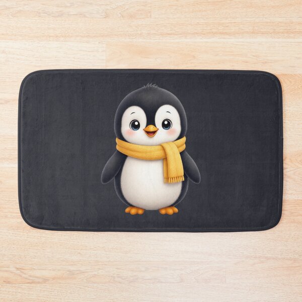 Item preview, Cute Penguin with Yellow Scarf- Cheerful Winter Penguin designed and sold by All About DigiCraft by Fedelina.